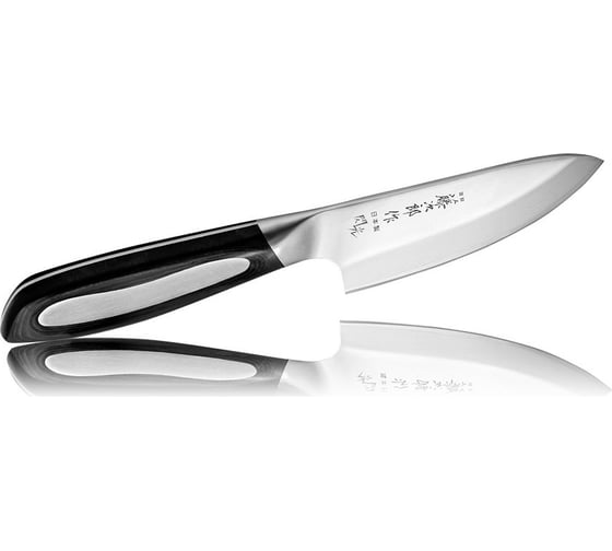 Изображение товара Кухонный нож TOJIRO традиционный японский деба мини flash, длина лезвия 105 мм, сталь vg10, 37 слоев, рукоять микарта FF-DE105