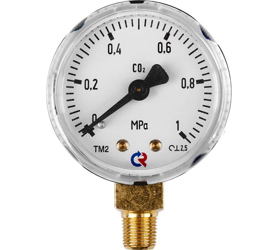 Изображение товара Манометр 1 МПа, черный, углекислота, 1/8" NPT ПТК 00000041918