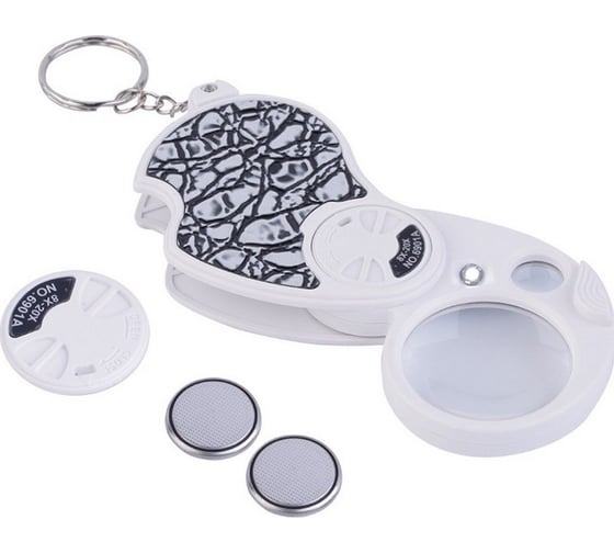 Изображение товара Карманная двойная лупа Pro Legend 4x-60мм, 20x-12мм, с подсветкой 1 LED PL4456