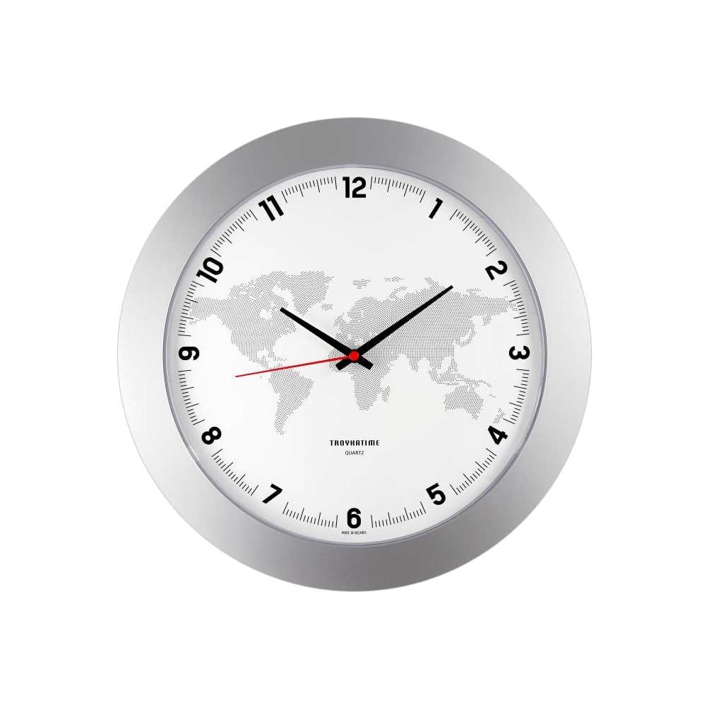 Настенные часы TROYKATIME zeppelin lz129 гинденбург лунная фаза серебряный циферблат кварцевый 7039m 1 7039m1 женские часы