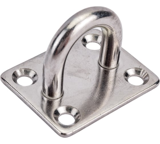 Изображение товара Кронштейн MoyDvor нержавеющий для крепления к потолку, стене, полу, мебели 40х50мм. Обушок для судов. Подвес для качелей, боксерской груши, троса, каната, веревки. Мойдвор. 1ШТ. SAC000311