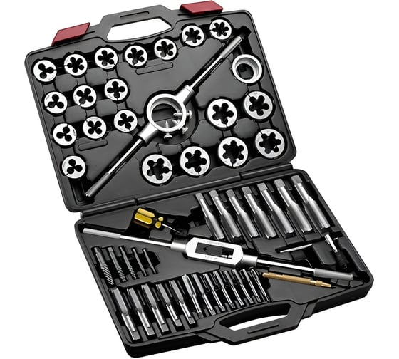 Изображение товара Набор метчиков и плашек SK-5 M6-M24, кейс, 51шт МАСТАК 351-00051C