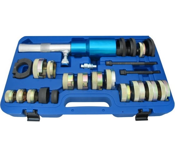 Изображение товара Набор оправок для монтажа и демонтажа сайлентблоков MB, гидравлический, кейс, 24шт МАСТАК 110-22024C