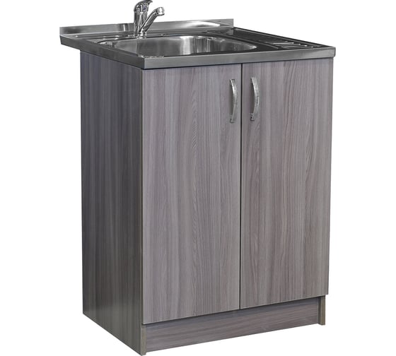 Изображение товара Тумба SANTREK 60х50, цвет дуб темный, 2 дверцы, ЛДСП 54537