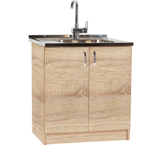 Изображение товара Тумба SANTREK 80х50, цвет дуб сонома, ЛДСП 303316