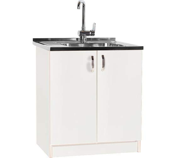 Изображение товара Тумба SANTREK 80х60, цвет белый, 2 дверцы, ЛДСП 5217