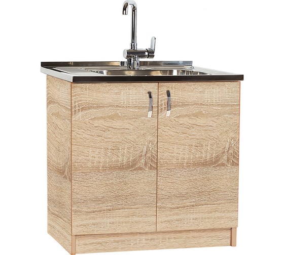 Изображение товара Тумба SANTREK 80х60, цвет дуб сонома, ЛДСП 303317