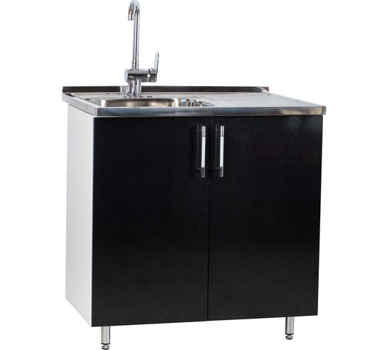 Изображение товара Тумба SANTREK 80х50, 2 дверцы, черный металлик, фасад МДФ 47973