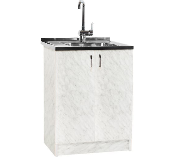 Изображение товара Тумба SANTREK 60х50, цвет карара, 2 дверцы, ЛДСП 4018