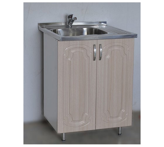 Изображение товара Тумба SANTREK 80х50, дуб светлый, глянец, 2 дверцы, фасад МДФ 53703