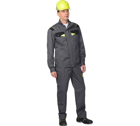 Изображение товара Куртка Сириус ХОВАРД темно-серая с черной и лимонной отделкой, р.96-100, рост 182-188 46789