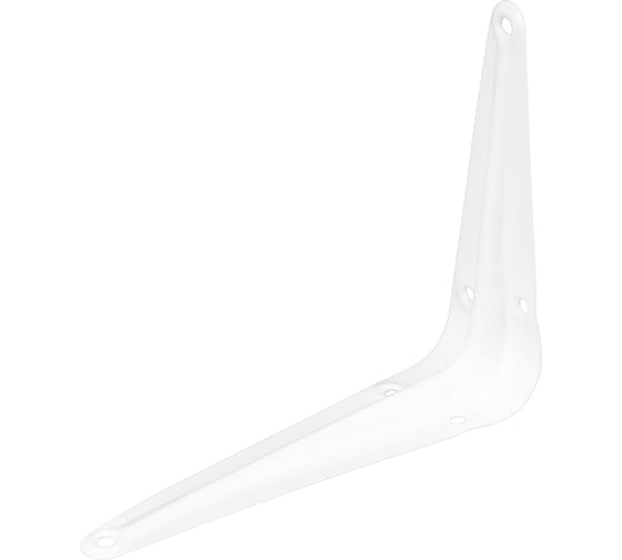 Изображение товара Угловой кронштейн с ребром СИБРТЕХ 100x125 мм, белый 94015