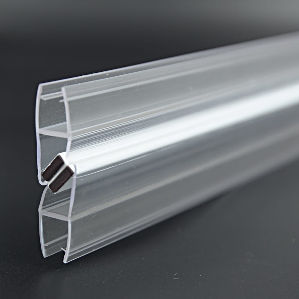 Магнитный уплотнительный профиль для стекла 8 мм SERVICE PLUS, размер 8, цвет прозрачный