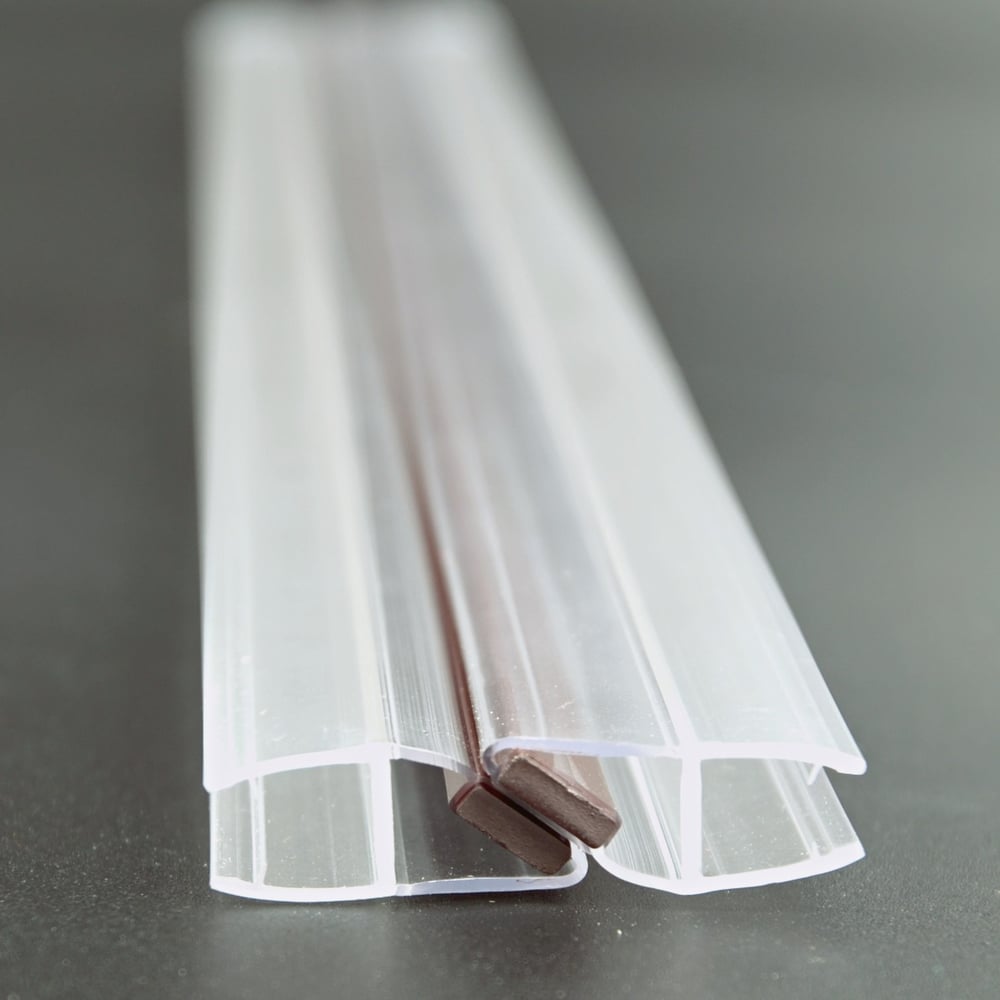 Магнитный уплотнительный профиль для стекла 8 мм SERVICE PLUS, цвет прозрачный, размер 8