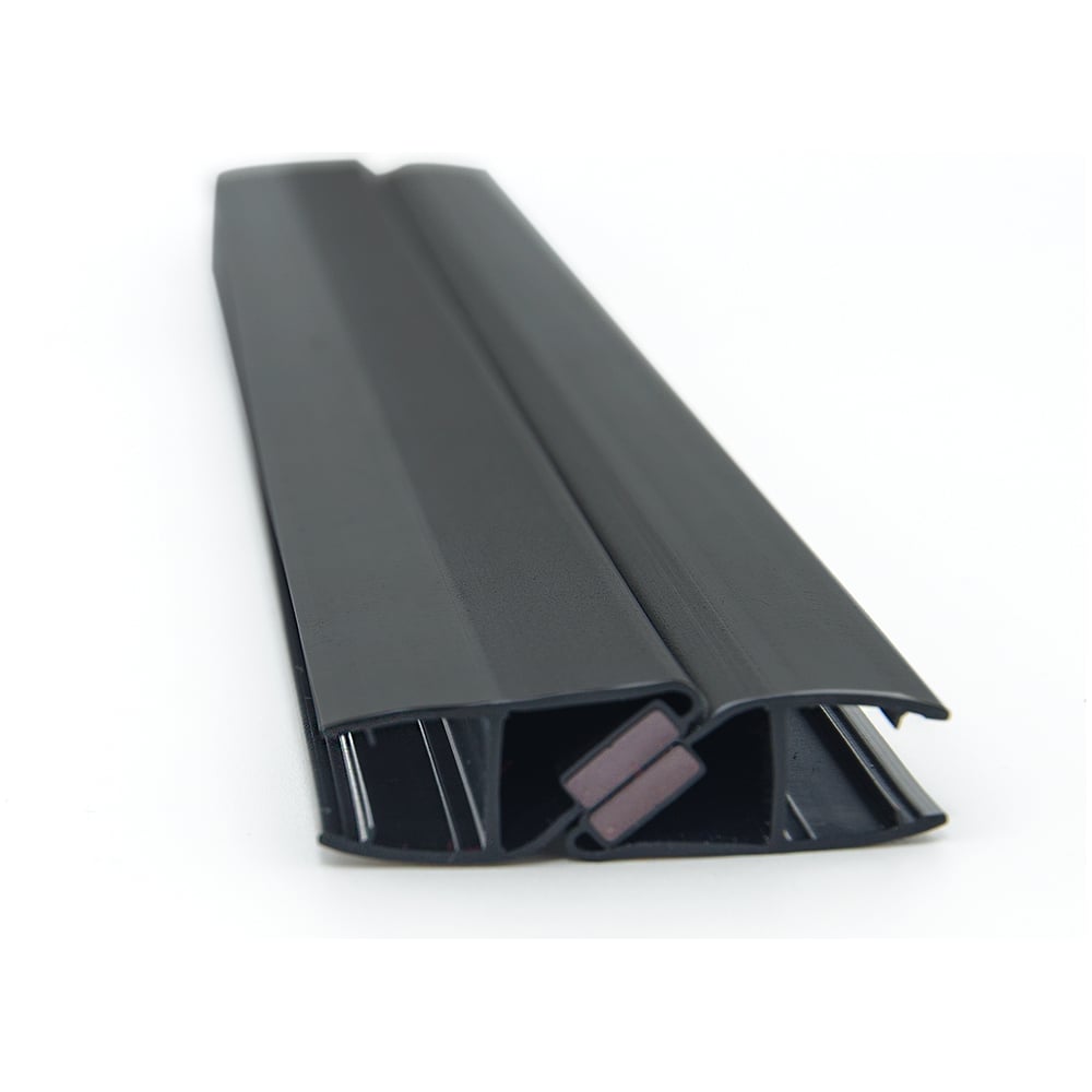 Магнитный уплотнительный профиль для стекла 8 мм SERVICE PLUS, размер 8, цвет черный матовый