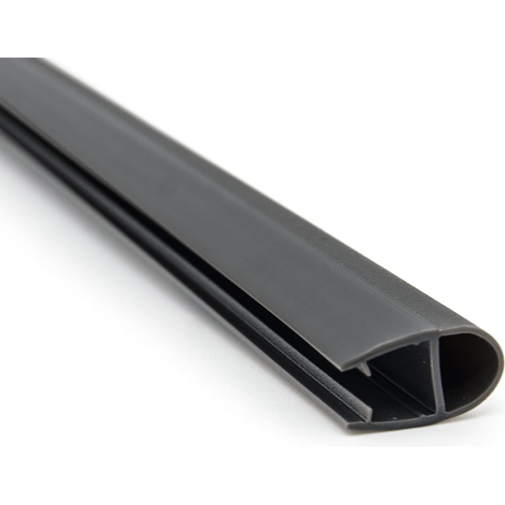 Уплотнительный ПВХ профиль для стекла 8мм SERVICE PLUS, цвет графит матовый, размер 8