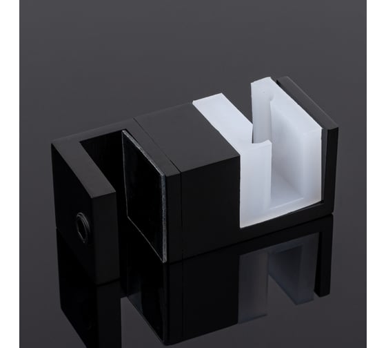 Изображение товара Нижняя направляющая SERVICE PLUS двойная, черный матовый, sus304 N02-402BLK/sus304