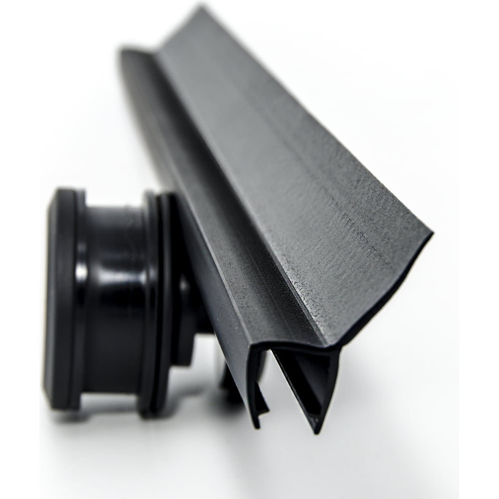 Уплотнительный ПВХ профиль для стекла 6-8 мм SERVICE PLUS, размер 8, цвет черный матовый