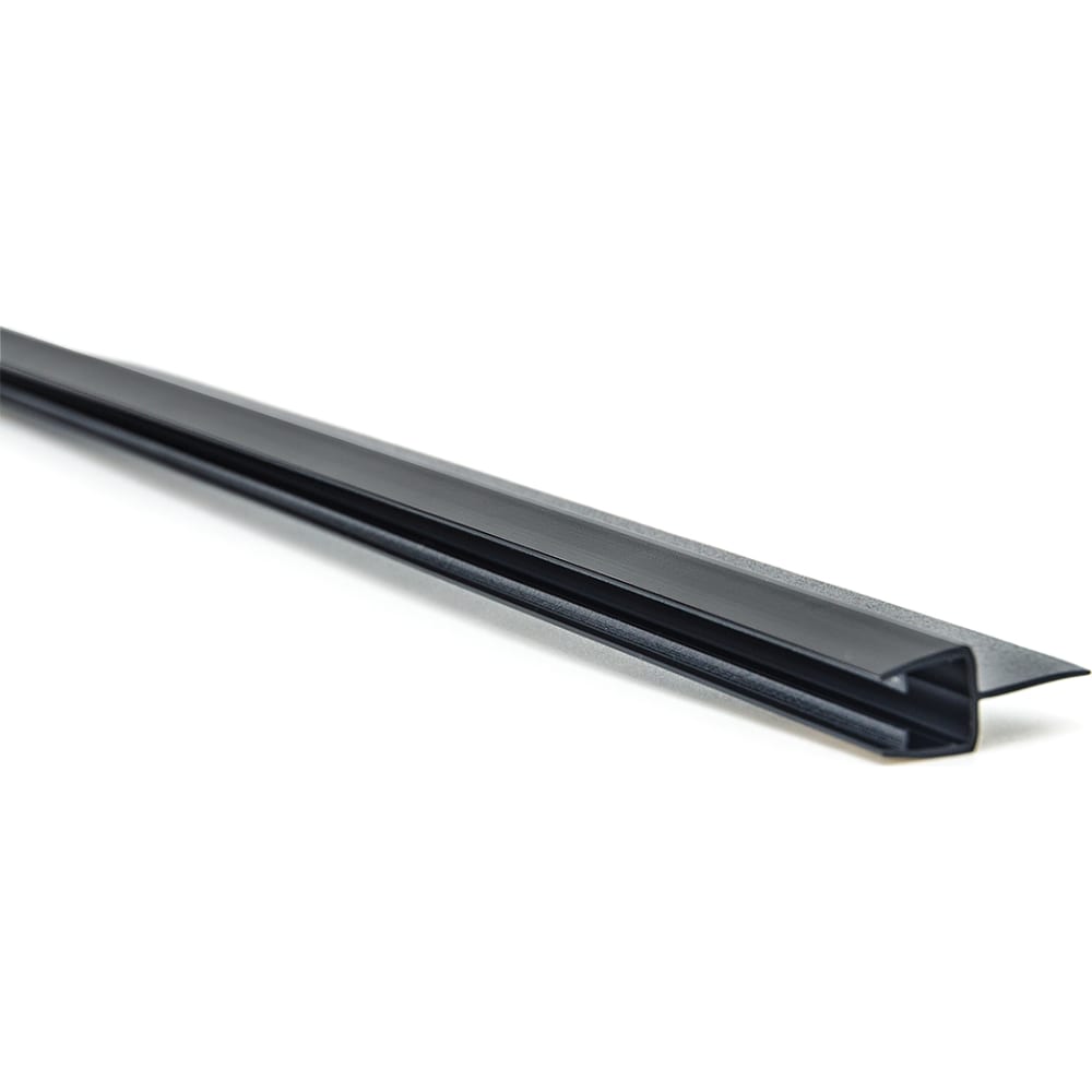 Уплотнительный ПВХ профиль для стекла 8мм SERVICE PLUS, цвет черный матовый, размер 8