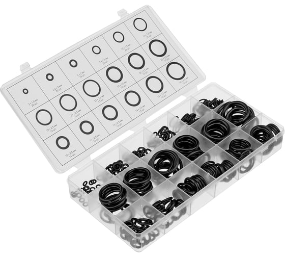 Изображение товара Набор резиновых уплотнительных прокладок СИБРТЕХ D3 - 23 мм 279 предметов 47598