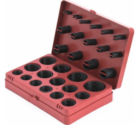 Изображение товара Набор резиновых уплотнительных прокладок СИБРТЕХ D 7 - 53 мм 406 предметов 47597