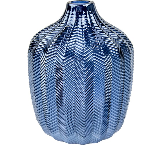 Изображение товара Декоративная стеклянная ваза Вещицы, 140х140х190, синий NGB-30