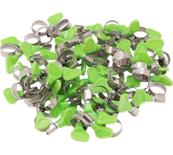 Изображение товара Металлические хомуты СИБРТЕХ элемент крепления с формой ключа 12-20мм, 100шт/уп 47547