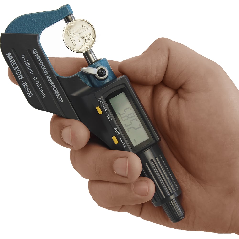 Изображение товара Цифровой микрометр МЕГЕОН 80800 для точных измерений до 25 мм