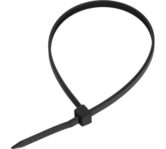 Изображение товара Хомуты СИБРТЕХ 180x3, 6 мм, пластиковые, черные, 100 шт. 45550