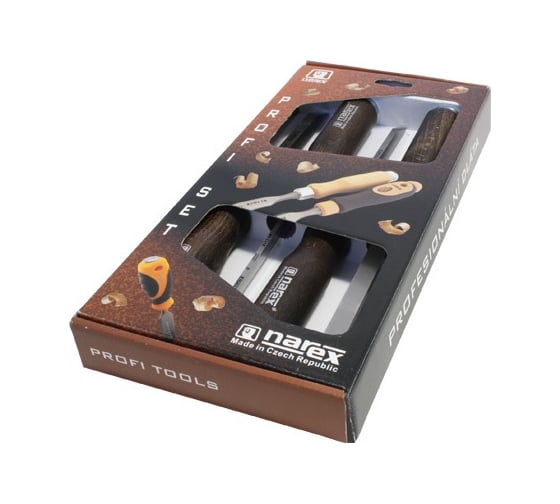 Изображение товара Набор из 4 долот 4, 6, 10, 12мм NAREX WOOD LINE PROFI 863600