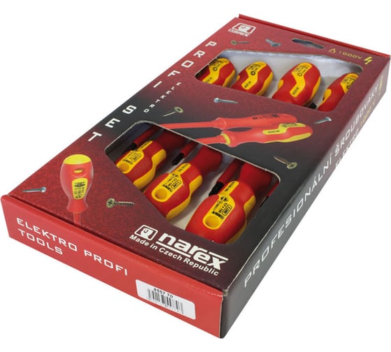 Изображение товара Набор из 7 отверток NAREX S Line Electro Profi 855770