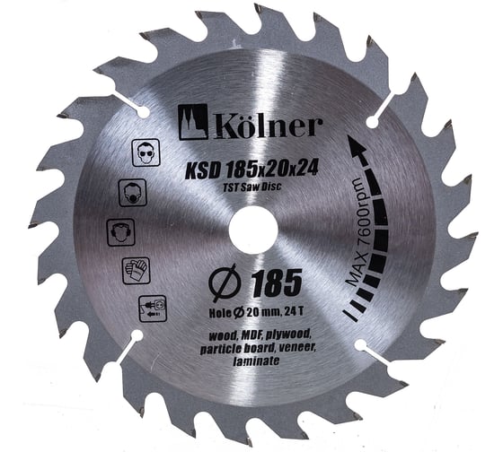 Изображение товара Пильный диск по дереву Kolner KSD 185х20х24Т 8100300058
