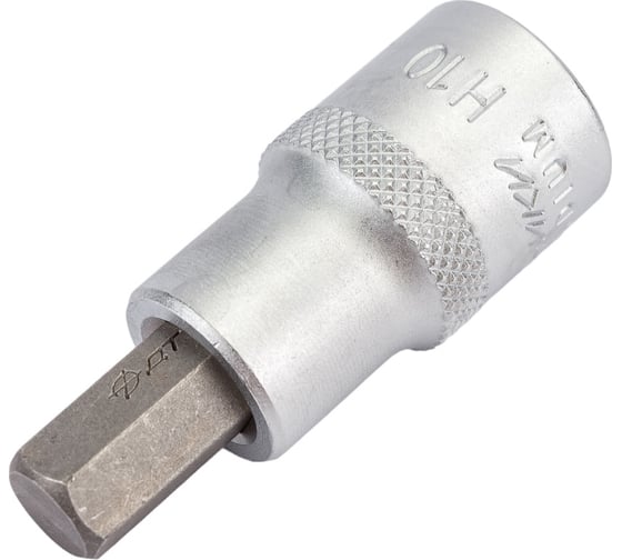 Изображение товара Головка со вставкой Дело Техники 1/2" шестигранной 10 мм, длина 55мм 625010