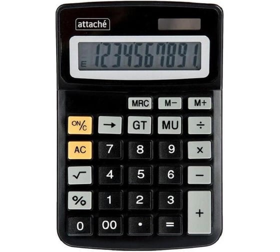 Изображение товара Настольный калькулятор Attache компактный ATC-777-10C 10-ти разрядный черный 1277753
