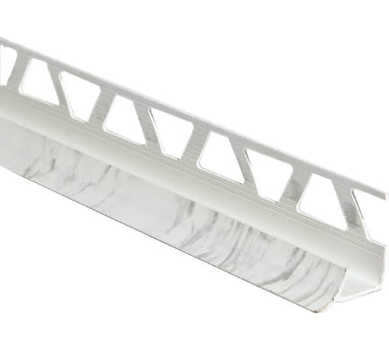 Изображение товара Раскладка внутренняя для плитки Ideal 8 мм, 2.5 м, 101 мрамор белый Вп8 101 МРМ БЕЛ