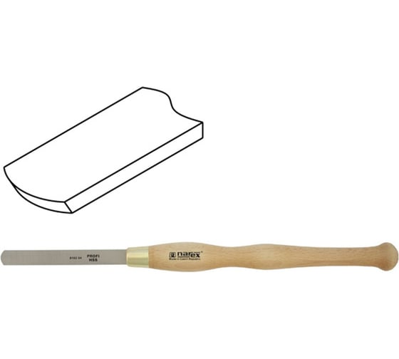 Изображение товара Резец токарный HSS Line Profi (18х150х465 мм; закругленный) NAREX 818204