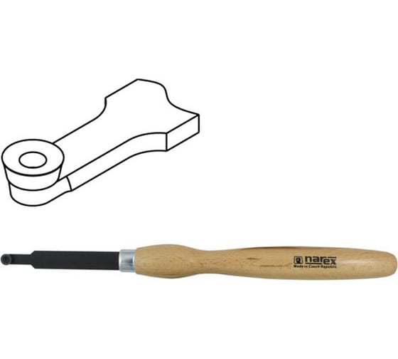 Изображение товара Резец токарный со сменной режущей пластиной (10х105х345 мм; твердосплавный) NAREX 819012