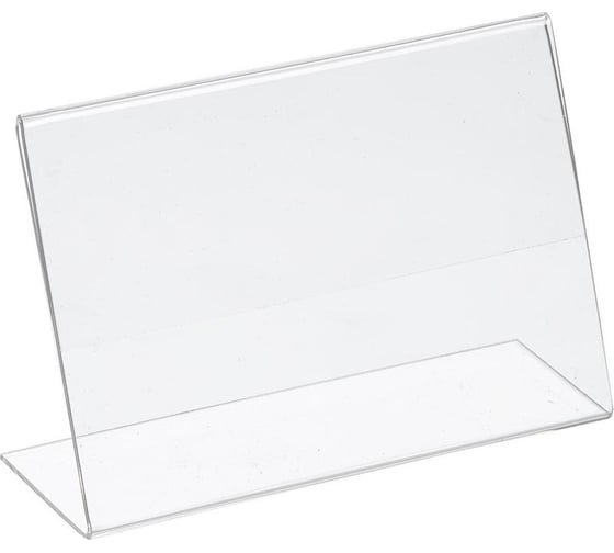 Изображение товара Подставка-ценникодержатель Attache акрил 120x80 мм прозрачный 300 штук 425327
