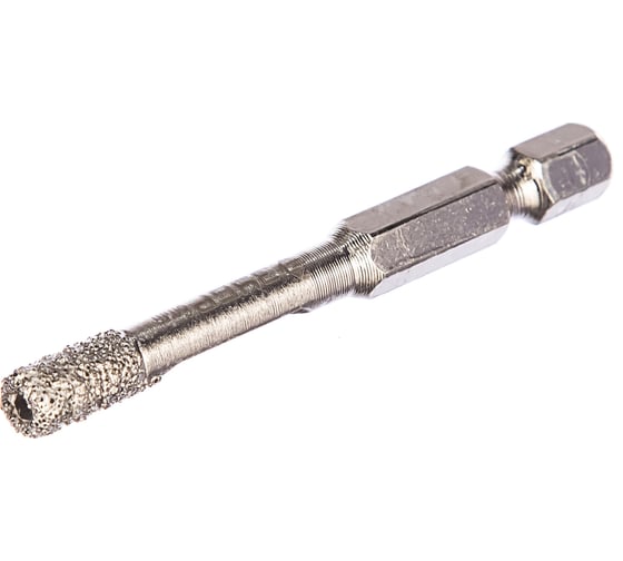 Изображение товара Вакуумное алмазное трубчатое сверло по керамограниту ЗУБР Профессионал HEX 1/4", 6 мм, для дрели 29865-06