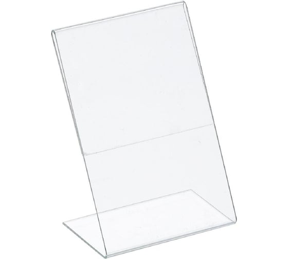 Изображение товара Подставка-ценникодержатель Attache акрил 80x120 мм прозрачный 425326