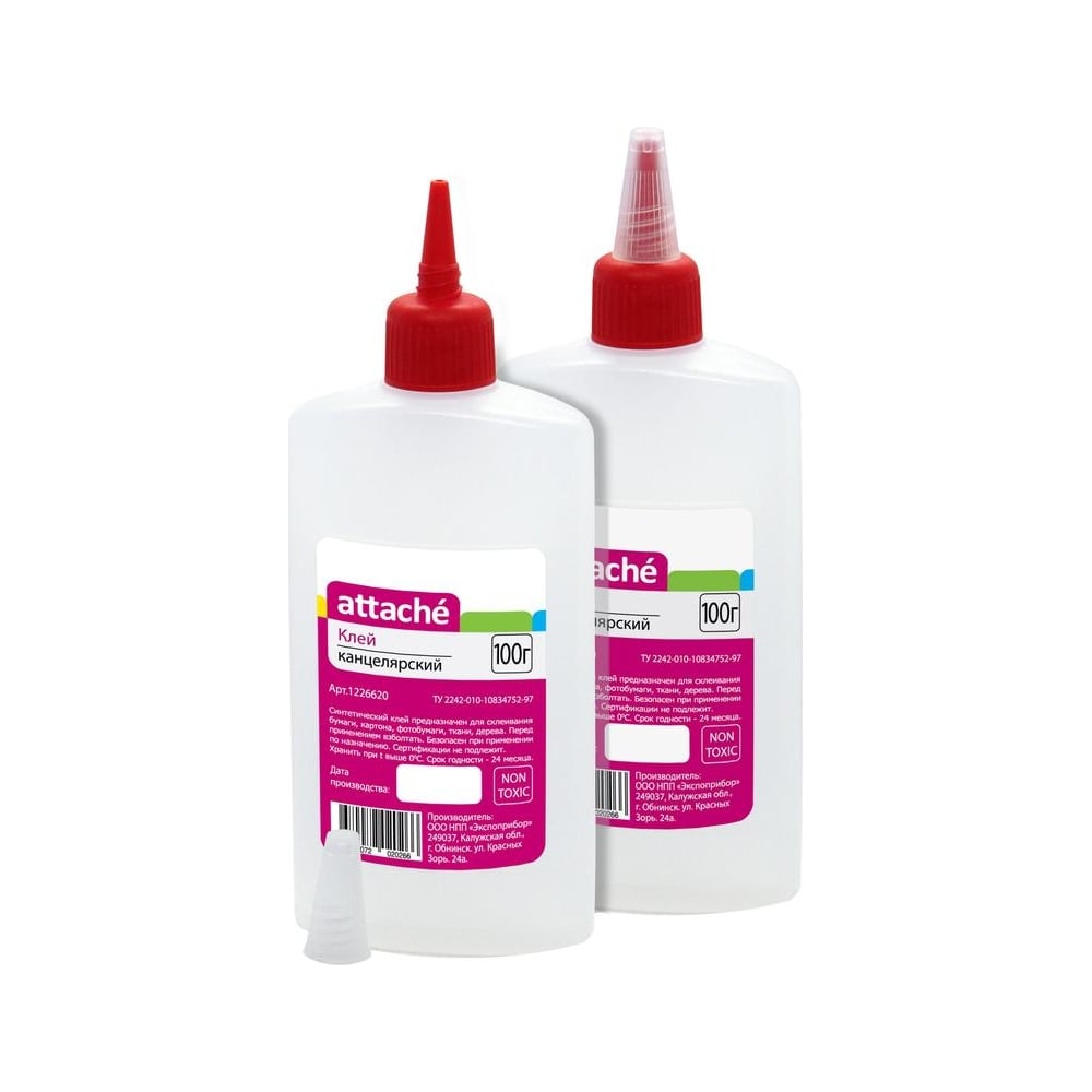 Изображение товара Канцелярский синтетический клей Attache 100 мл для бумаги и картона