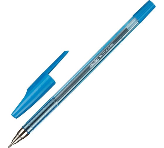 Изображение товара Шариковая ручка Attache AA-927 синяя, синий корпус, 0.38 мм 1258565