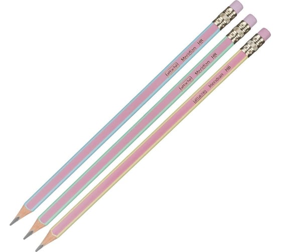 Изображение товара Чернографитный карандаш Attache Meridian HB заточенный с ластиком 1181819