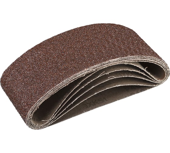 Изображение товара Лента шлифовальная бесконечная СТАНДАРТ на тканевой основе (5 шт; 75х533 мм; P180) для ЛШМ Зубр 35342-180