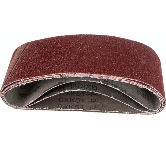 Изображение товара Лента шлифовальная бесконечная СТАНДАРТ на тканевой основе (5 шт; 75х457 мм; P40) для ЛШМ Зубр 35341-040