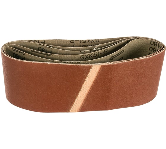 Изображение товара Лента шлифовальная бесконечная СТАНДАРТ на тканевой основе (5 шт; 100х610 мм; P180) для ЛШМ Зубр 35343-180