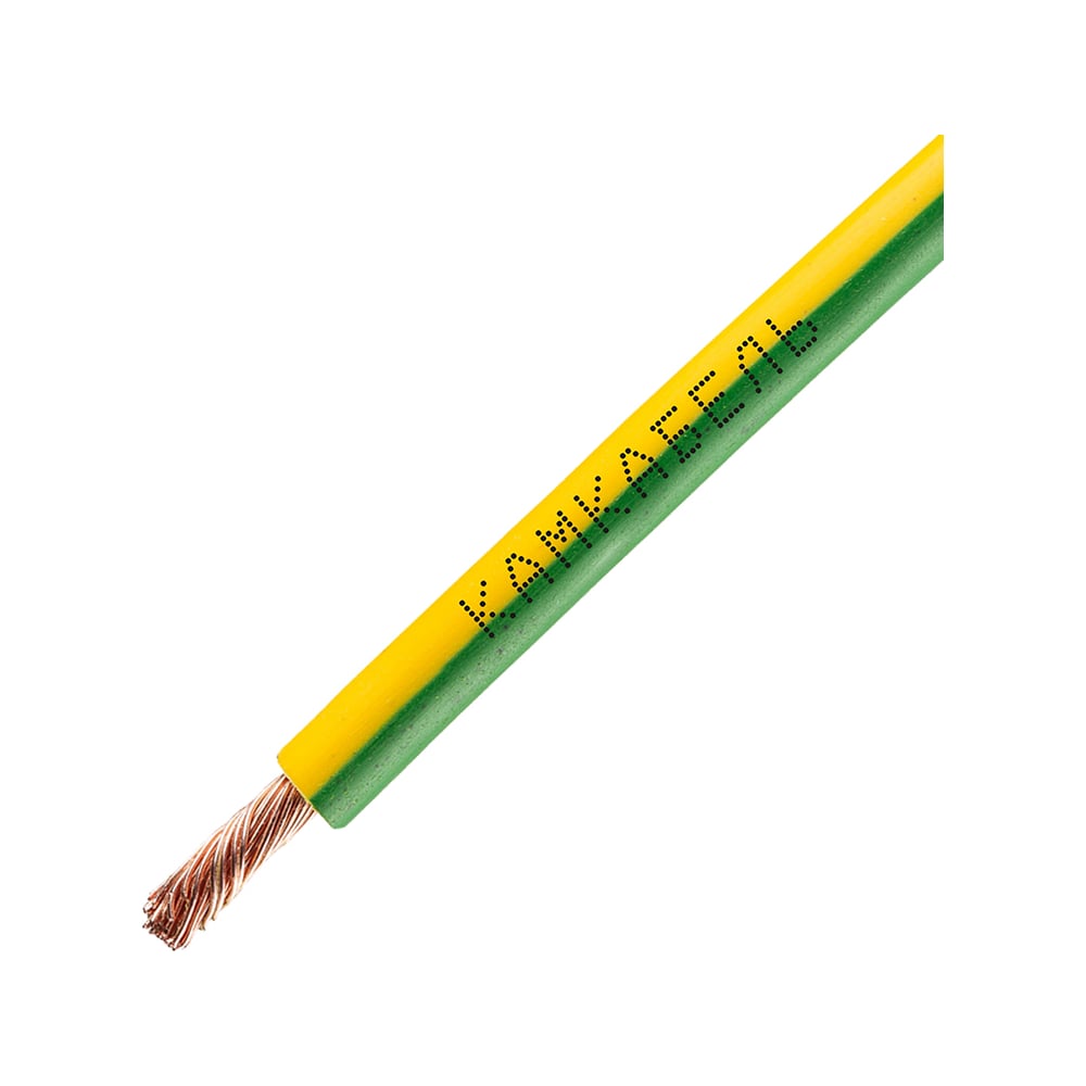 Изображение товара Электрический кабель ПуГВнг(А)-LS 1x4 З-Ж 100м Камкабель для надежных электромонтажных работ