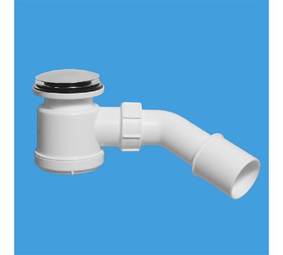 Изображение товара Трап для поддона McAlpine (выпуск 70мм) 50/60-11/2, h=92мм, с трубкой 40/50 (тип кнопка) цвет-хром MRS2CL-CB