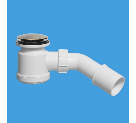 Изображение товара Трап для поддона McAlpine (выпуск 70мм) 50/60-11/2, h=92мм, с трубкой 40/50 (тип кнопка)античная бронза MRS2CL-AB