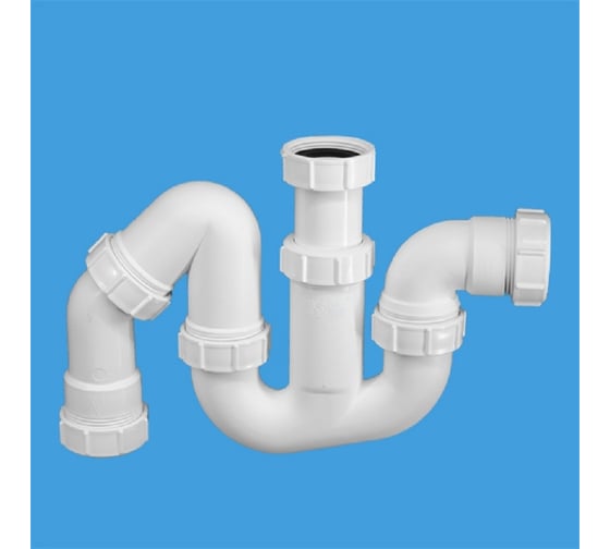 Изображение товара Сифон McAlpine без выпуска ф-40-40 P/S-образный с тремя выходами 5395